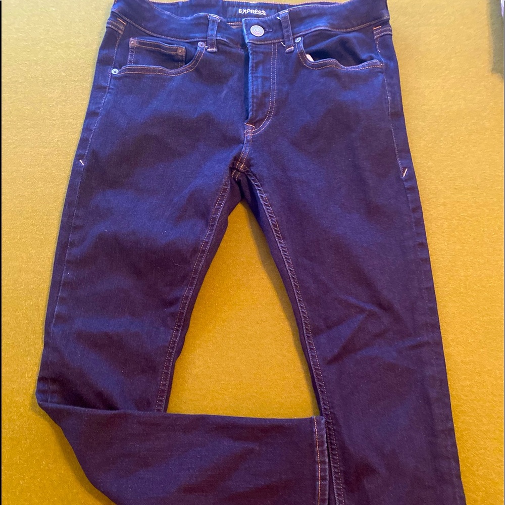 Express Men’s dark wash blue jeans